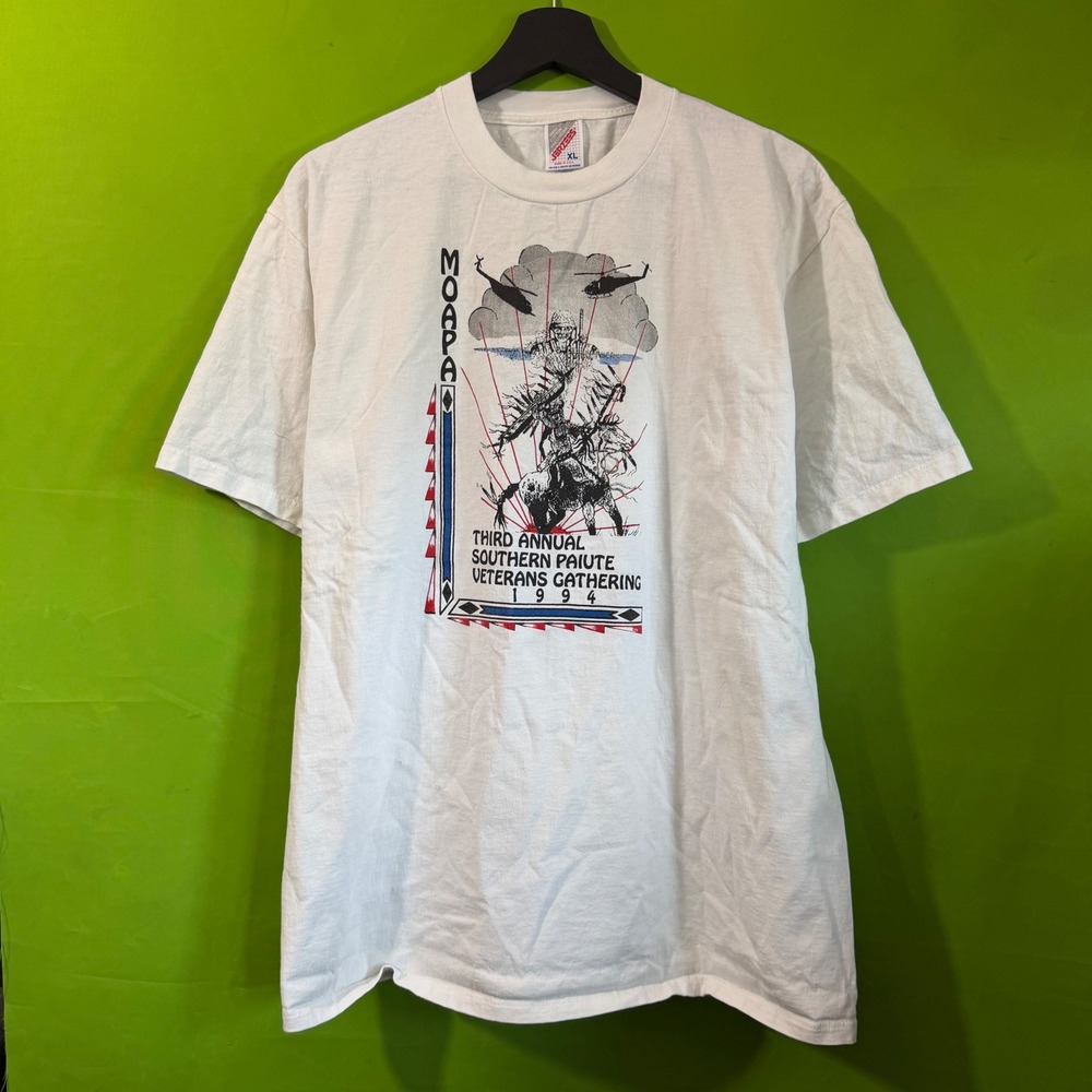 Large Vintage 1994 Southern Paiute Veterans Gathering Shirt Jerzees Moapa USA